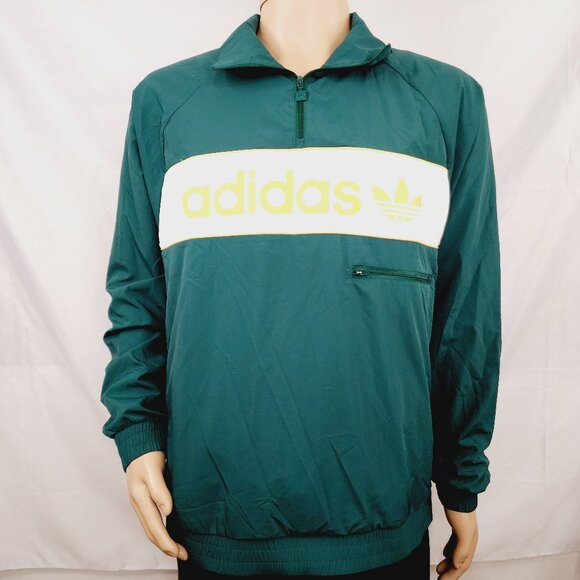 Adidas Men's Lifestyle NY Windbreaker IS3318 Collegiate Green Size Large L - Picture 1 of 6